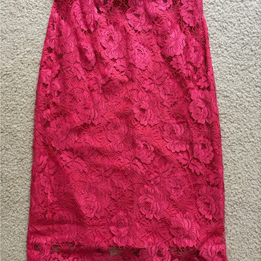 Elegant Lace Pink Skirt